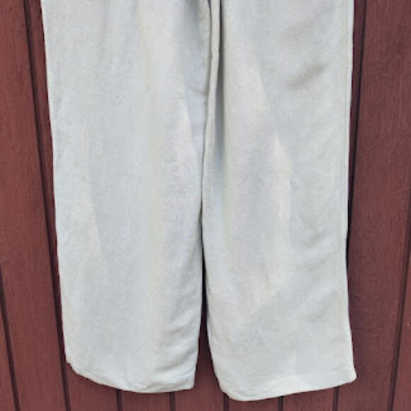 H&M | Beige Off-White Linen Blend Wide Leg Lightweight Pull On Summer Pants M - Picture 7 of 11